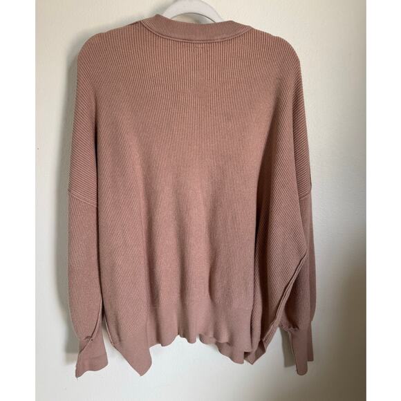 Heavy Knit Sweater Taupe Size Large Bubble Sleeve Women's Fall - Picture 3 of 8